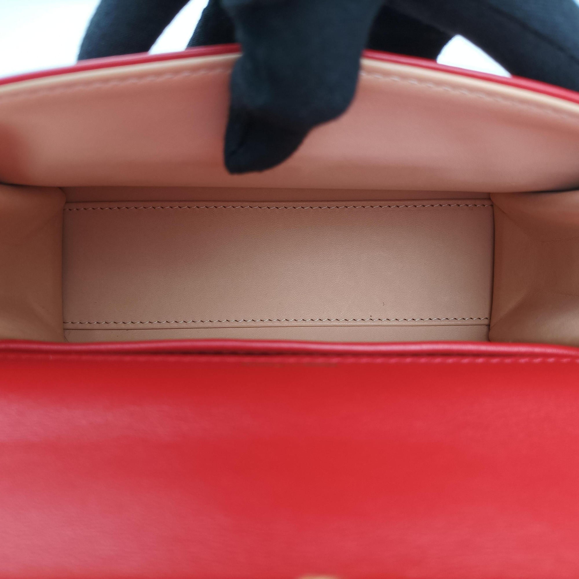 Pre-owned Delvaux Tampete Red Leather  shoulderbag | stylenewstar