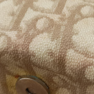 Secondhand Christian Dior Romantique Trotter Beige x White x Pink PVC Coated Canvas x leather  handbag | stylenewstar