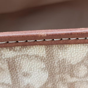 Secondhand Christian Dior Romantique Trotter Beige x White x Pink PVC Coated Canvas x leather  handbag | stylenewstar