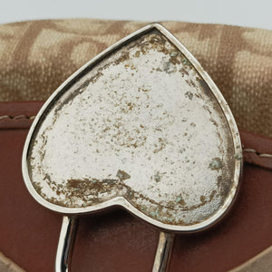 Secondhand Christian Dior Romantique Trotter Beige x White x Pink PVC Coated Canvas x leather  handbag | stylenewstar
