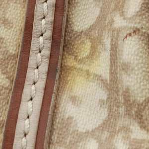 Secondhand Christian Dior Romantique Trotter Beige x White x Pink PVC Coated Canvas x leather  handbag | stylenewstar