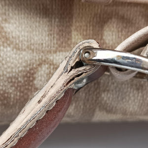 Secondhand Christian Dior Romantique Trotter Beige x White x Pink PVC Coated Canvas x leather  handbag | stylenewstar