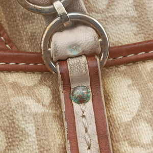 Secondhand Christian Dior Romantique Trotter Beige x White x Pink PVC Coated Canvas x leather  handbag | stylenewstar