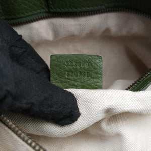 Vintage Gucci Bamboo Shopper Green Leather 323660 shoulderbag | stylenewstar