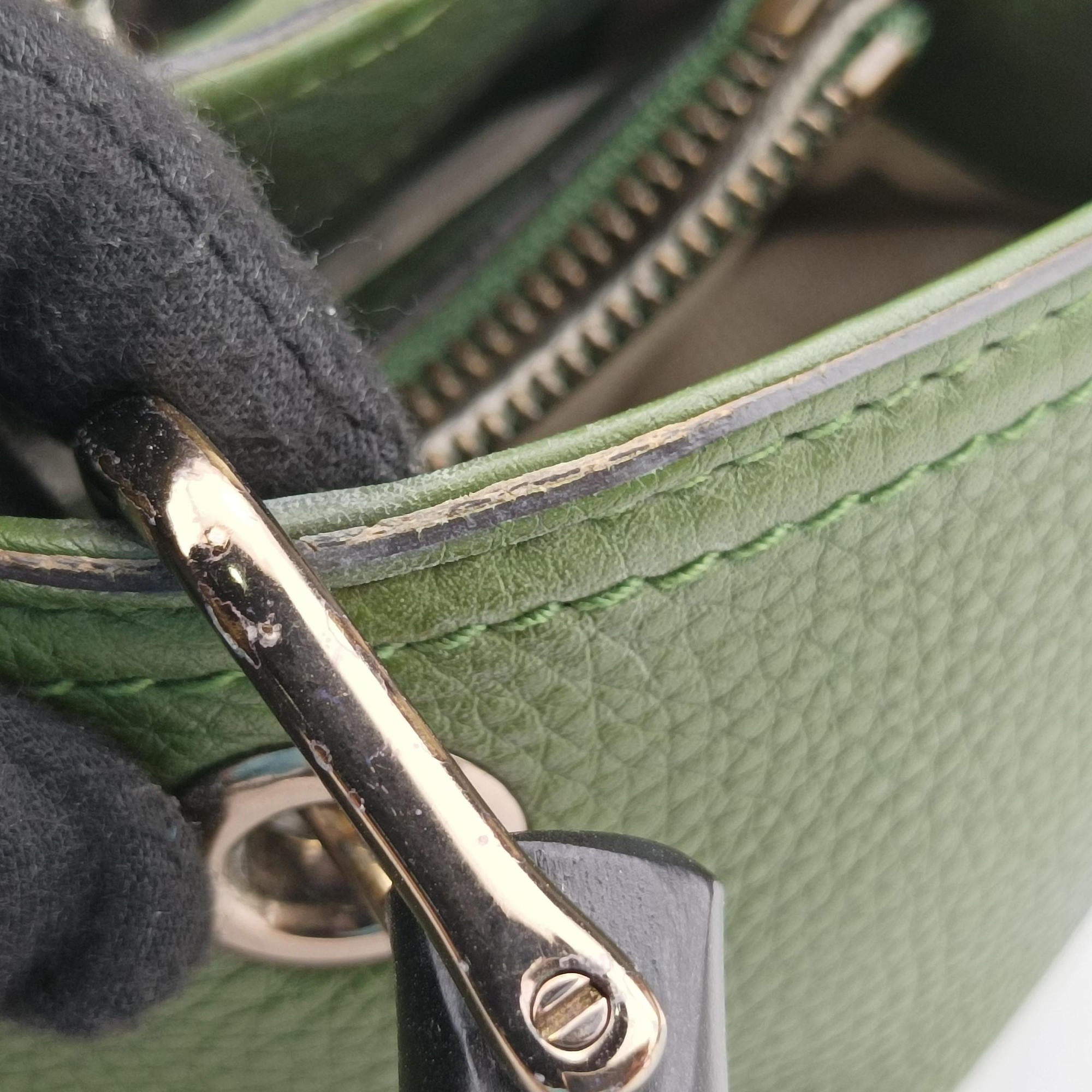 Vintage Gucci Bamboo Shopper Green Leather 323660 shoulderbag | stylenewstar