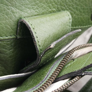 Vintage Gucci Bamboo Shopper Green Leather 323660 shoulderbag | stylenewstar