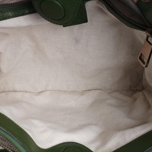 Vintage Gucci Bamboo Shopper Green Leather 323660 shoulderbag | stylenewstar