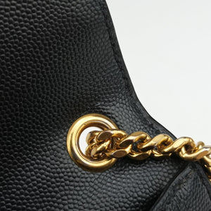 Pre-owned Yves Saint Laurent KATE Black Leather 469390 shoulderbag | stylenewstar