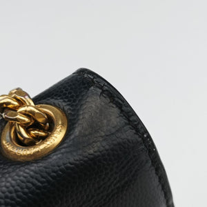 Pre-owned Yves Saint Laurent KATE Black Leather 469390 shoulderbag | stylenewstar