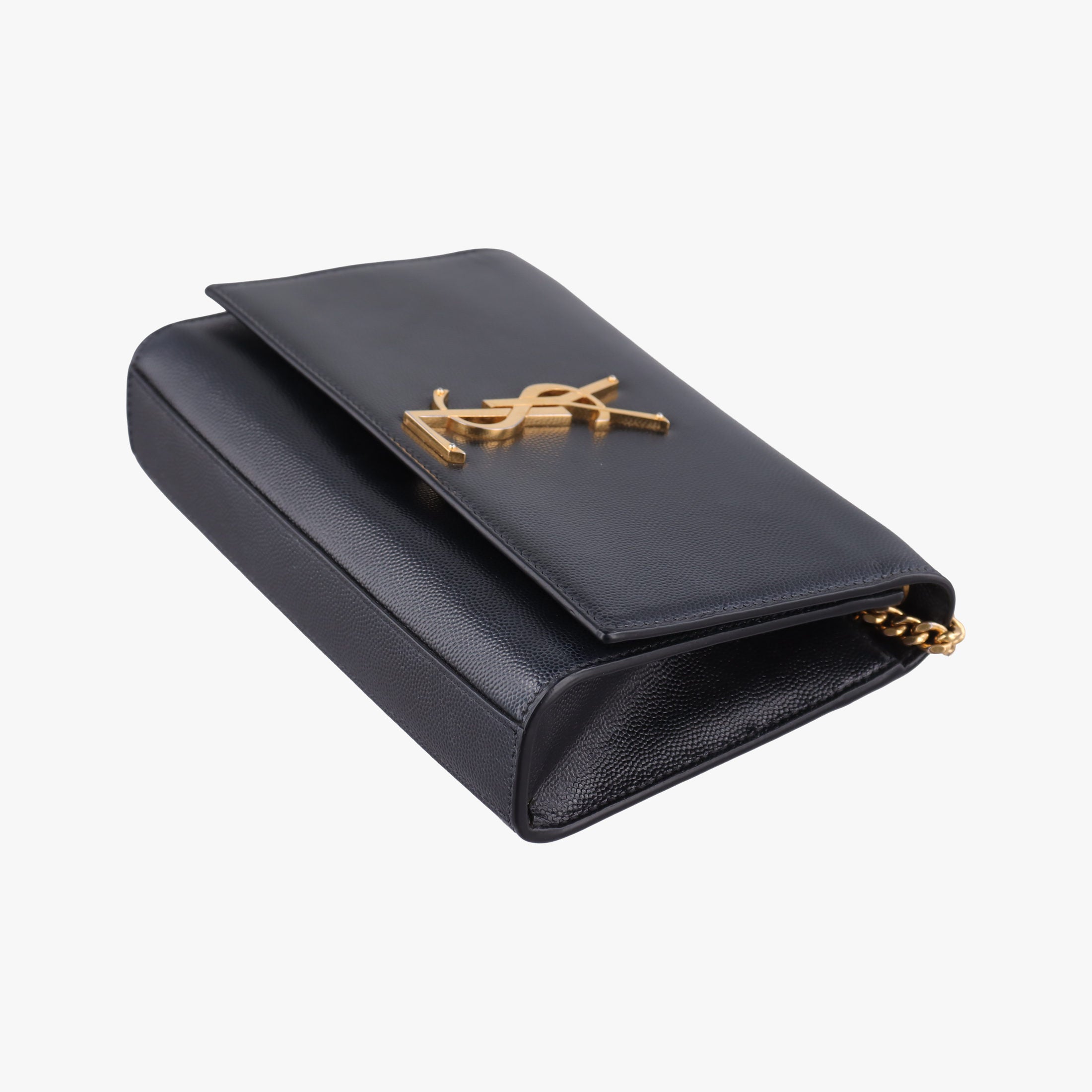 Pre-owned Yves Saint Laurent KATE Black Leather 469390 shoulderbag | stylenewstar