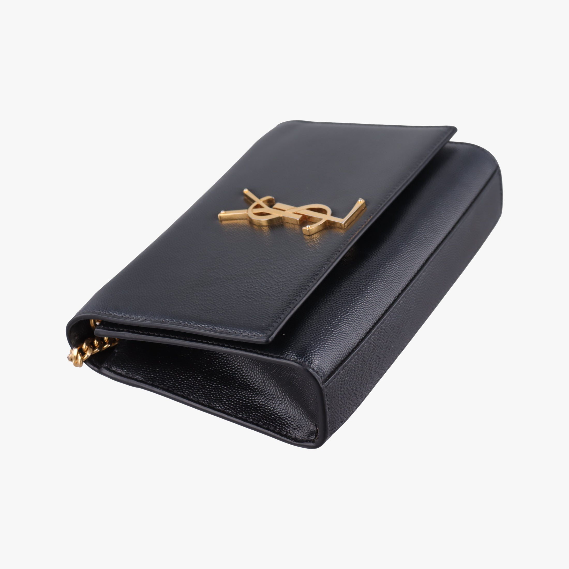 Pre-owned Yves Saint Laurent KATE Black Leather 469390 shoulderbag | stylenewstar