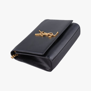 Pre-owned Yves Saint Laurent KATE Black Leather 469390 shoulderbag | stylenewstar