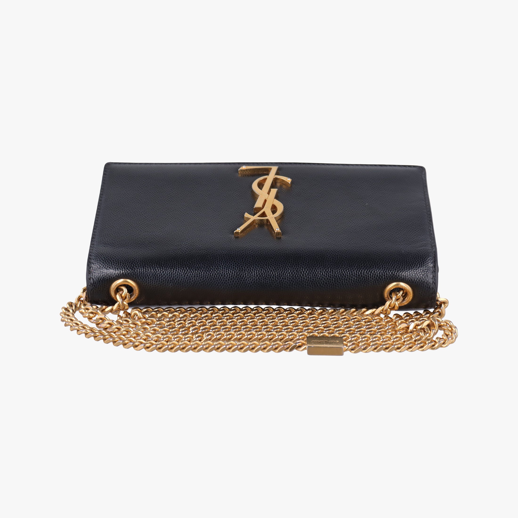 Pre-owned Yves Saint Laurent KATE Black Leather 469390 shoulderbag | stylenewstar