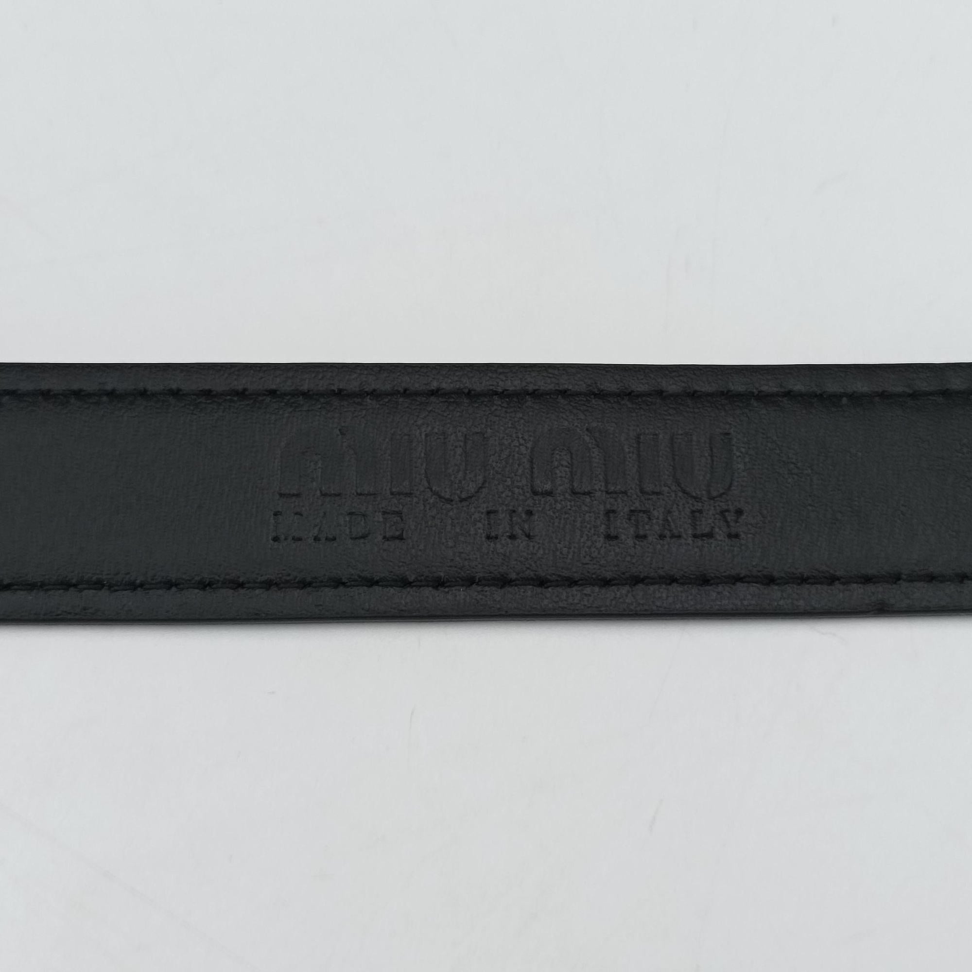 Vintage Miu Miu Logo belt Black leather  bum bag/waist bag | stylenewstar