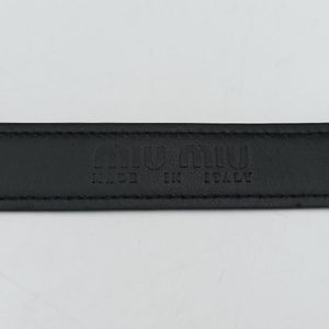Vintage Miu Miu Logo belt Black leather  bum bag/waist bag | stylenewstar