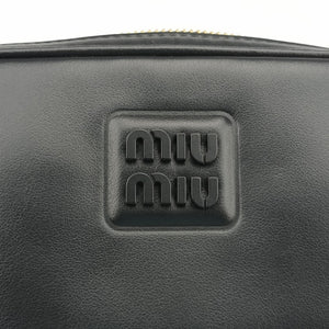 Vintage Miu Miu Logo belt Black leather  bum bag/waist bag | stylenewstar