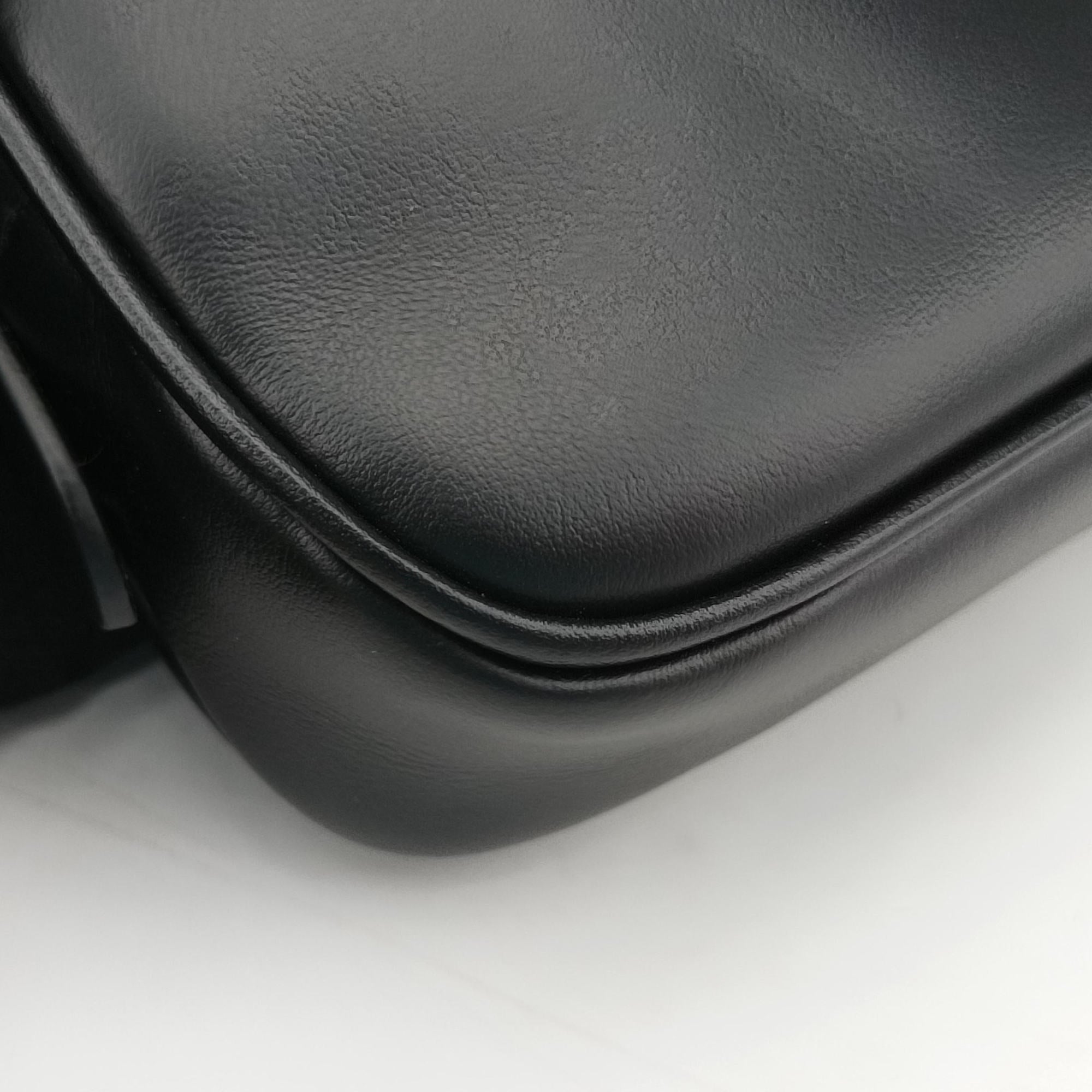 Vintage Miu Miu Logo belt Black leather  bum bag/waist bag | stylenewstar