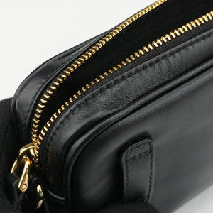Vintage Miu Miu Logo belt Black leather  bum bag/waist bag | stylenewstar