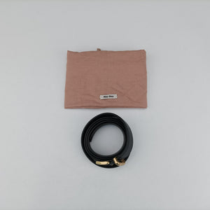Vintage Miu Miu Logo belt Black leather  bum bag/waist bag | stylenewstar