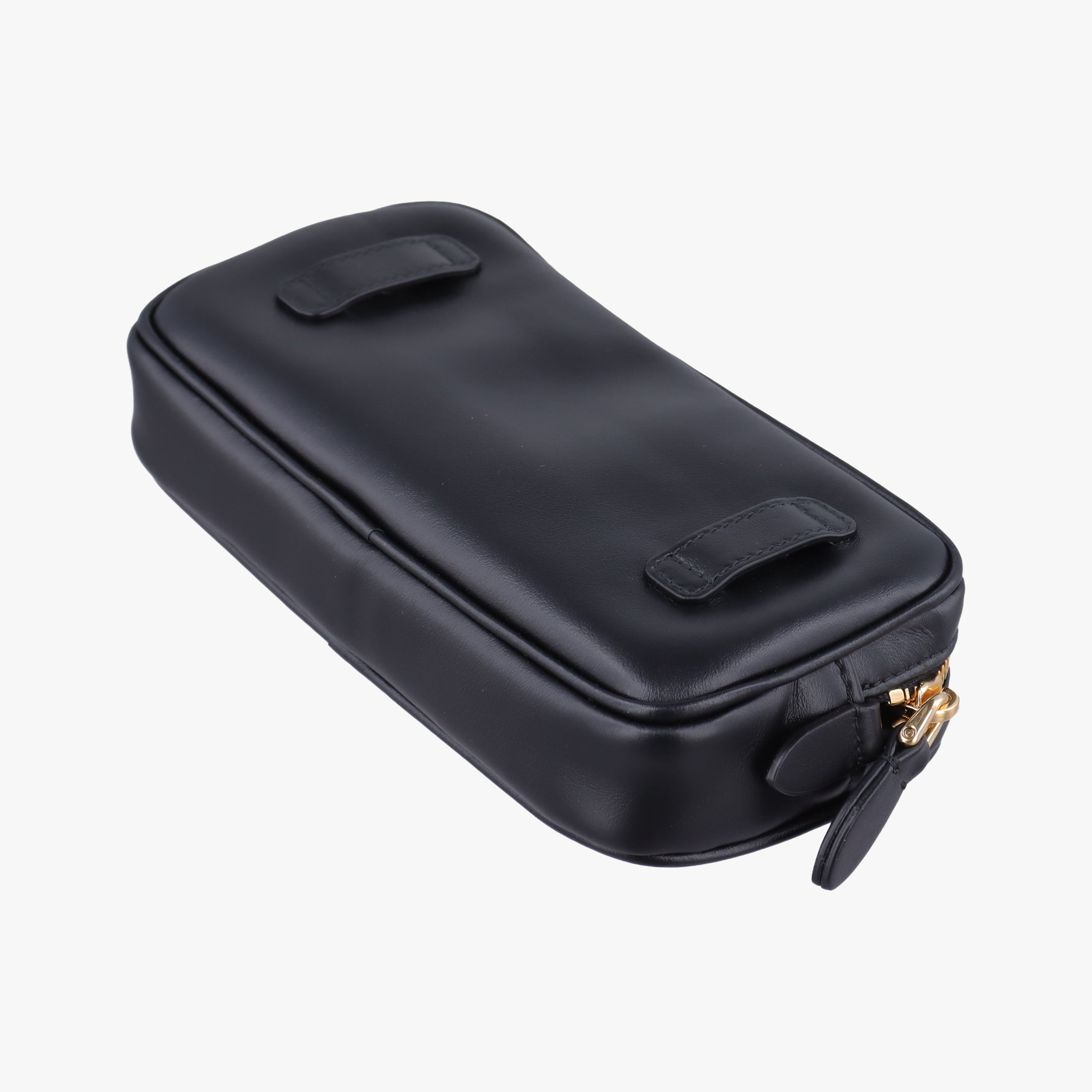 Vintage Miu Miu Logo belt Black leather  bum bag/waist bag | stylenewstar