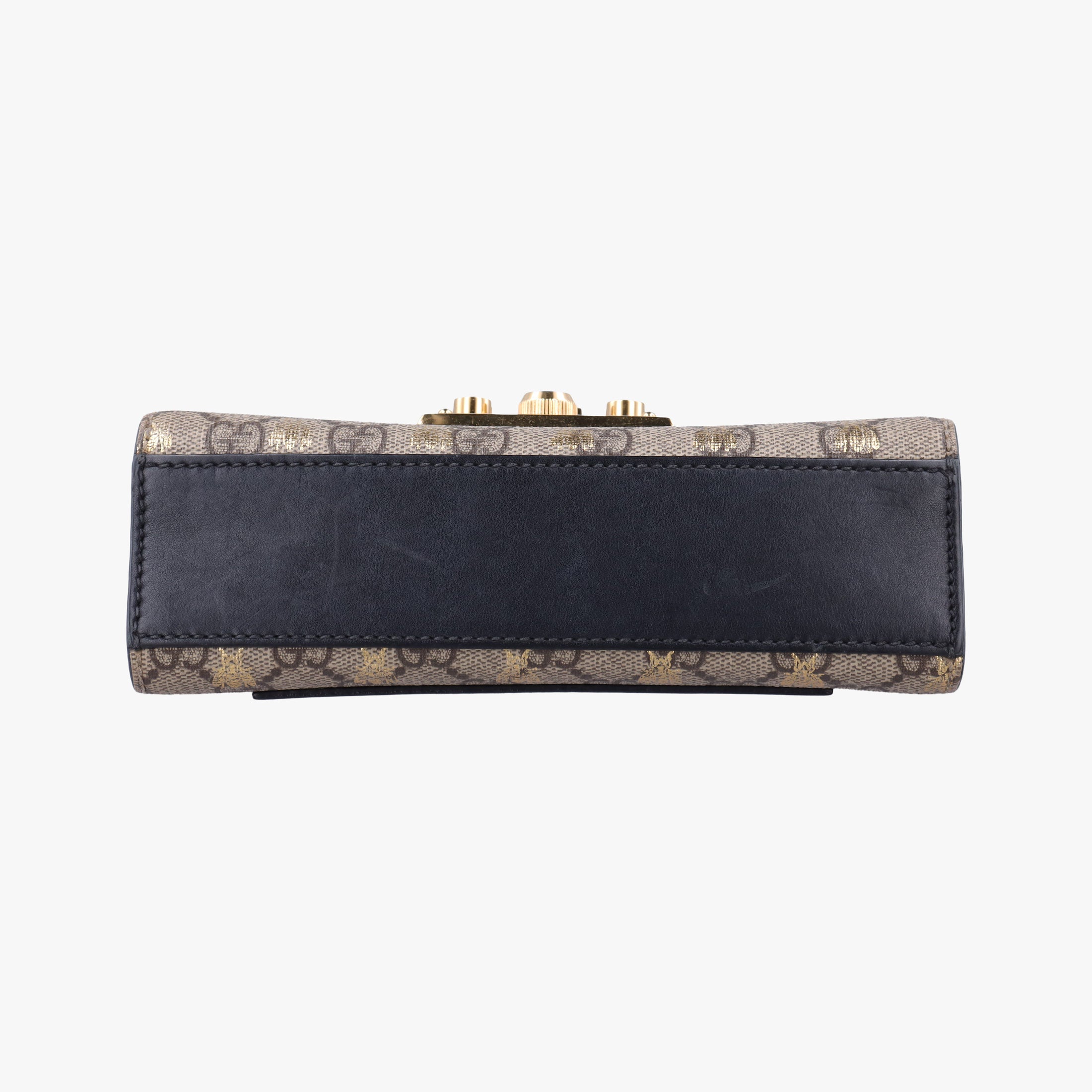 Vintage Gucci Padlock Beige x Black PVC coated canvas x leather 409487 shoulderbag | stylenewstar