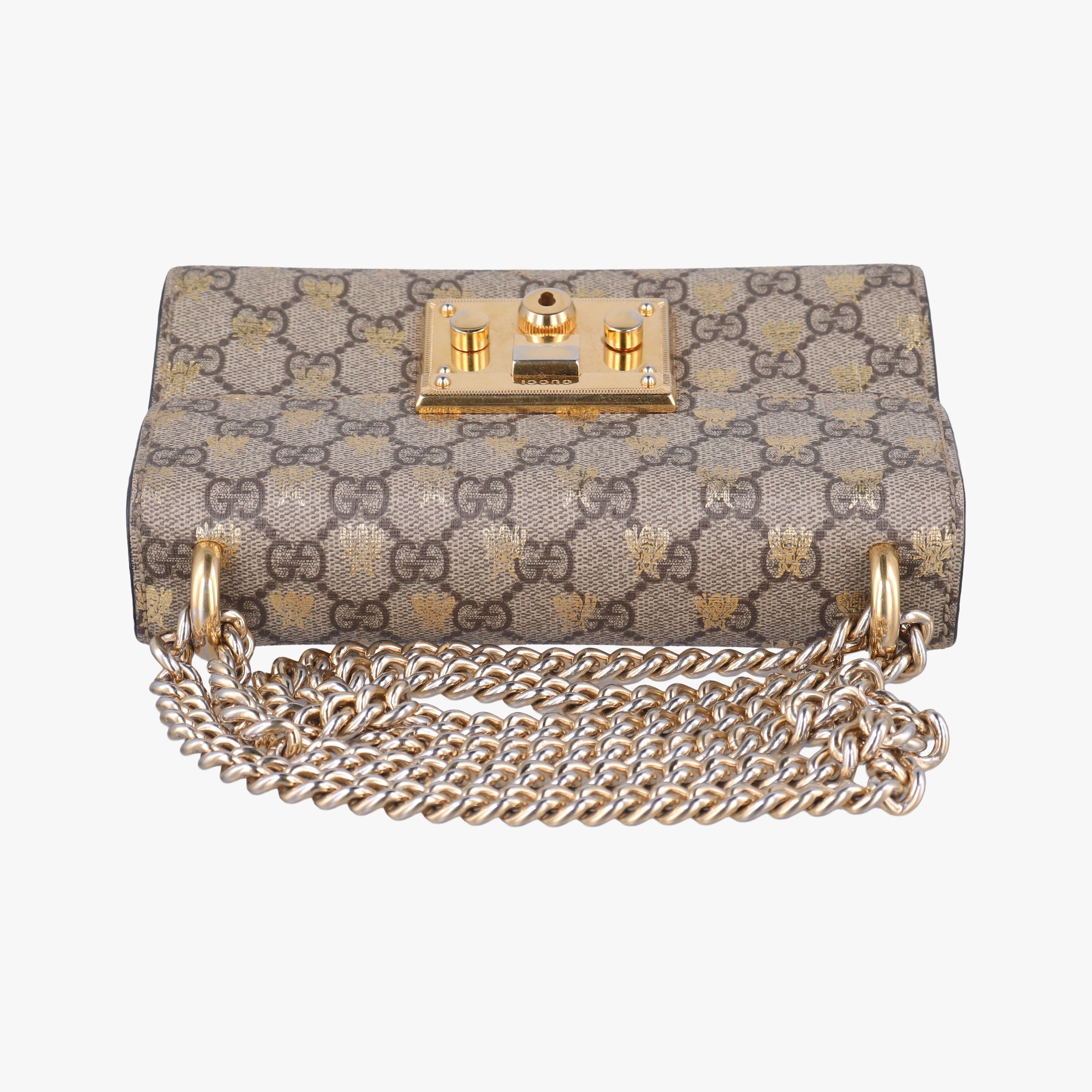 Vintage Gucci Padlock Beige x Black PVC coated canvas x leather 409487 shoulderbag | stylenewstar