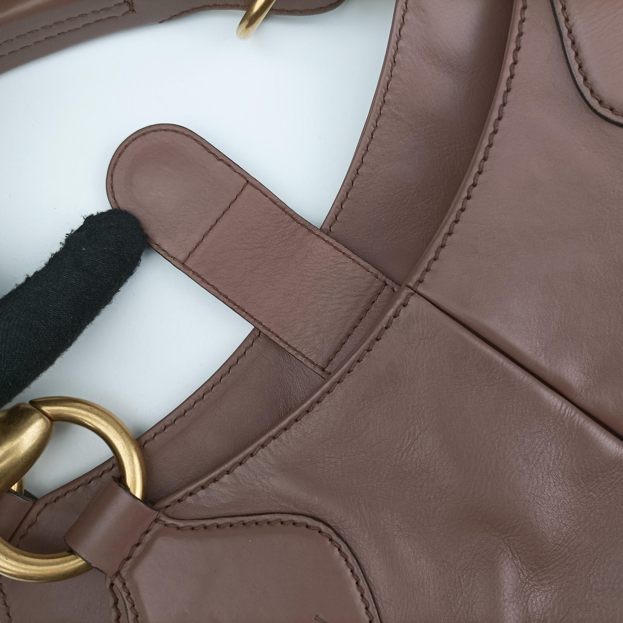 Secondhand Gucci Horsebit Slim Pink leather 309579 handbag | stylenewstar