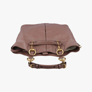 Secondhand Gucci Horsebit Slim Pink leather 309579 handbag | stylenewstar