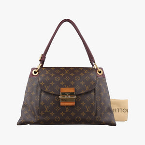 Secondhand Louis Vuitton OLYMPE Brown×QUETSCHE Monogram Canvas×calf leather M40926 shoulderbag | stylenewstar