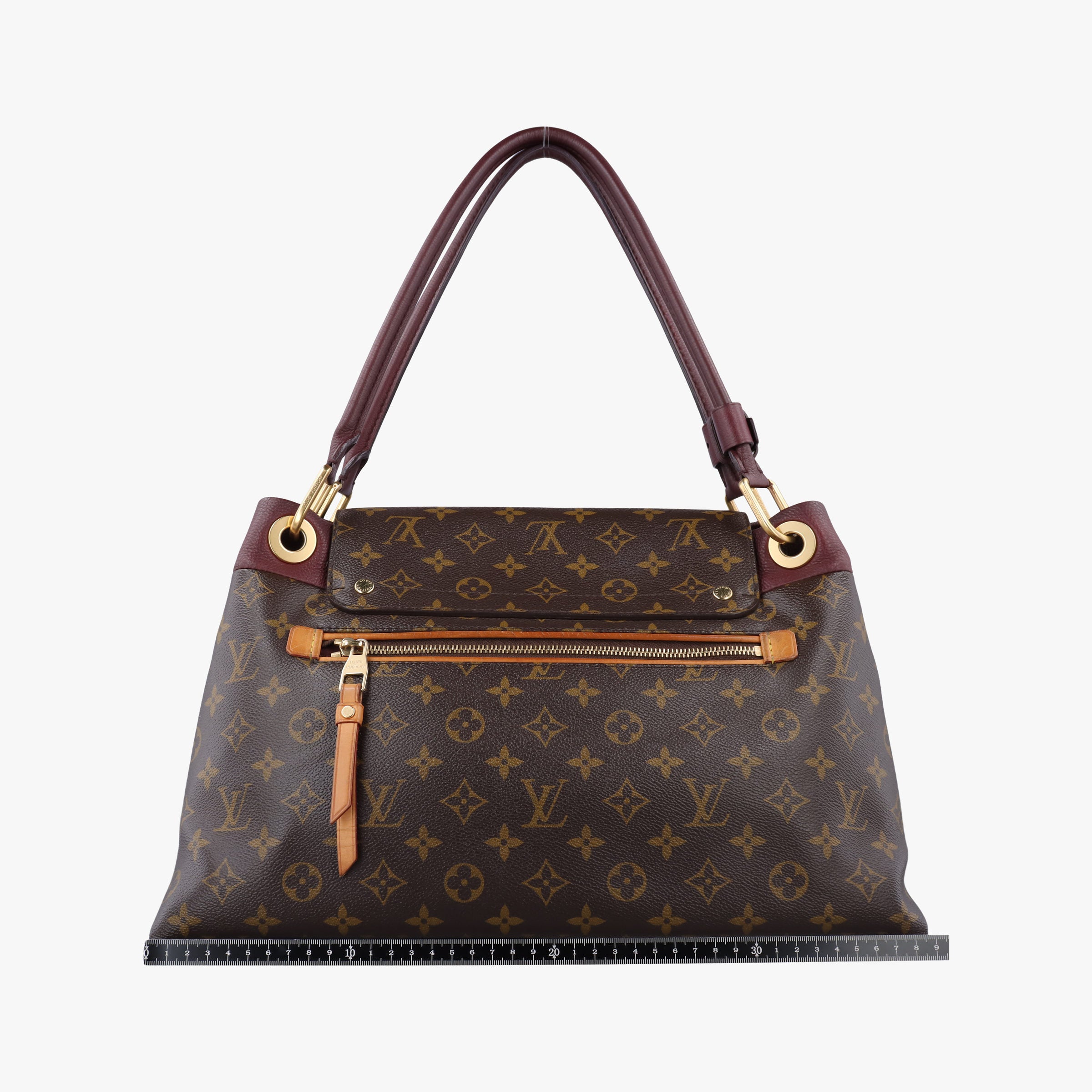 Secondhand Louis Vuitton OLYMPE Brown×QUETSCHE Monogram Canvas×calf leather M40926 shoulderbag | stylenewstar