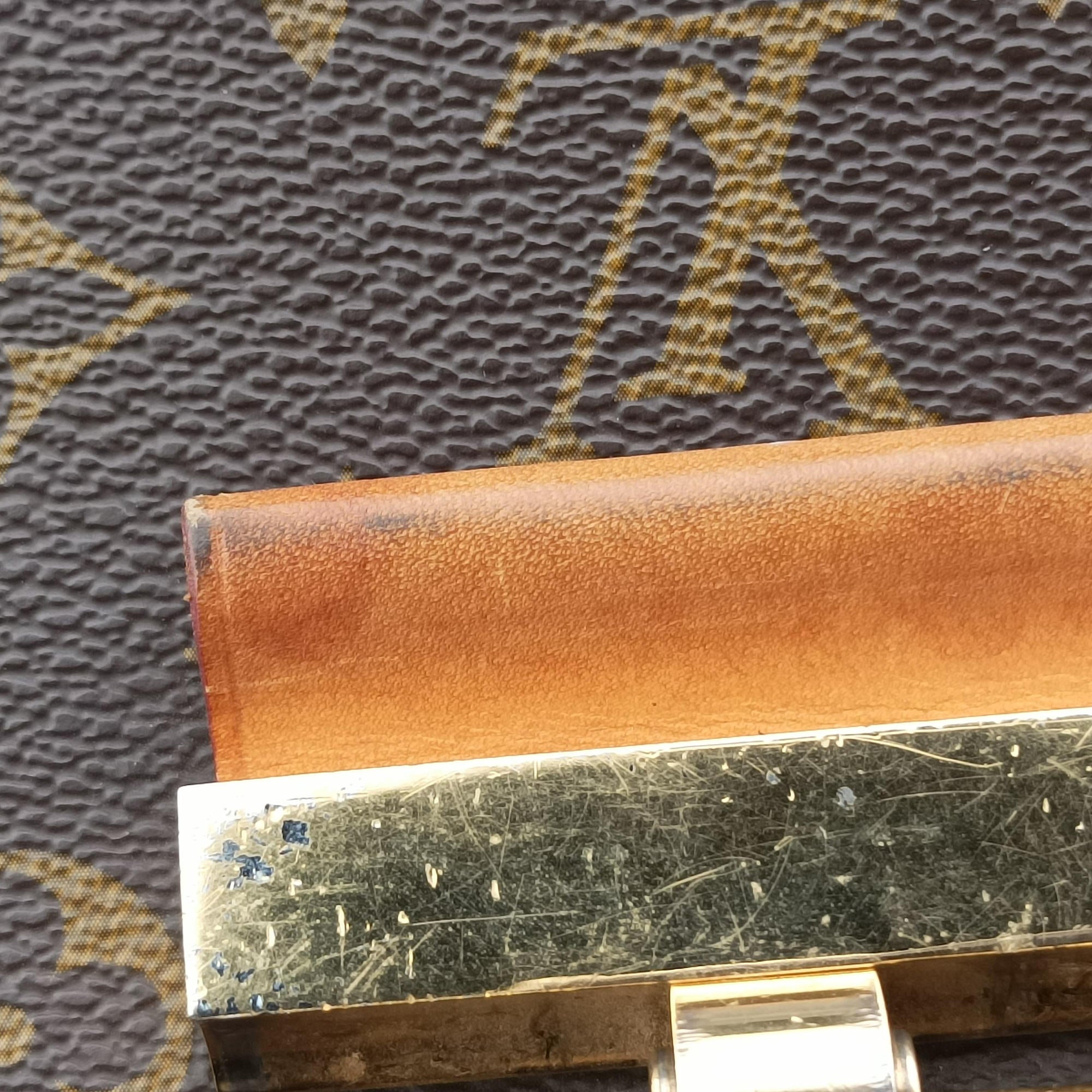 Secondhand Louis Vuitton OLYMPE Brown×QUETSCHE Monogram Canvas×calf leather M40926 shoulderbag | stylenewstar