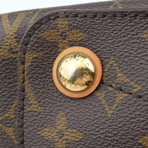 Secondhand Louis Vuitton OLYMPE Brown×QUETSCHE Monogram Canvas×calf leather M40926 shoulderbag | stylenewstar