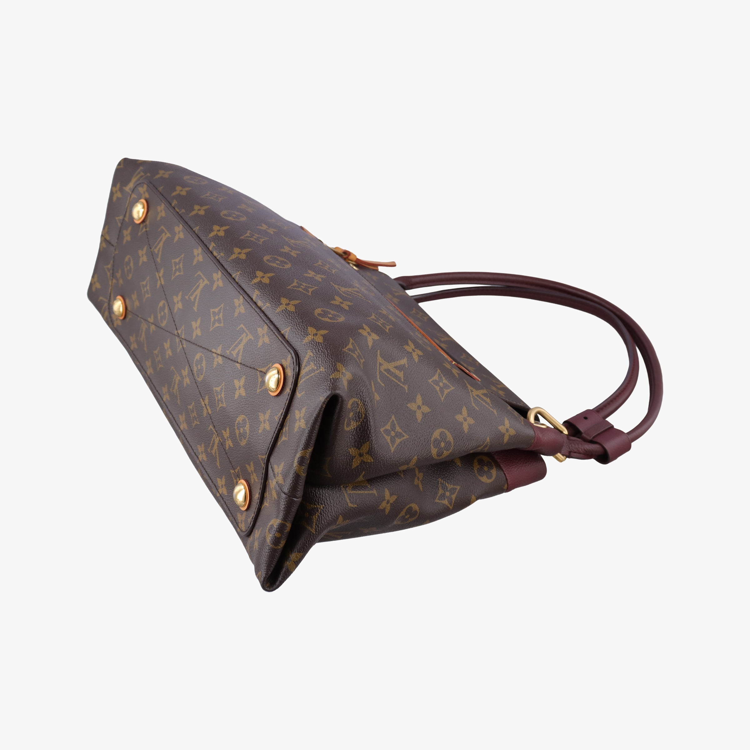 Secondhand Louis Vuitton OLYMPE Brown×QUETSCHE Monogram Canvas×calf leather M40926 shoulderbag | stylenewstar