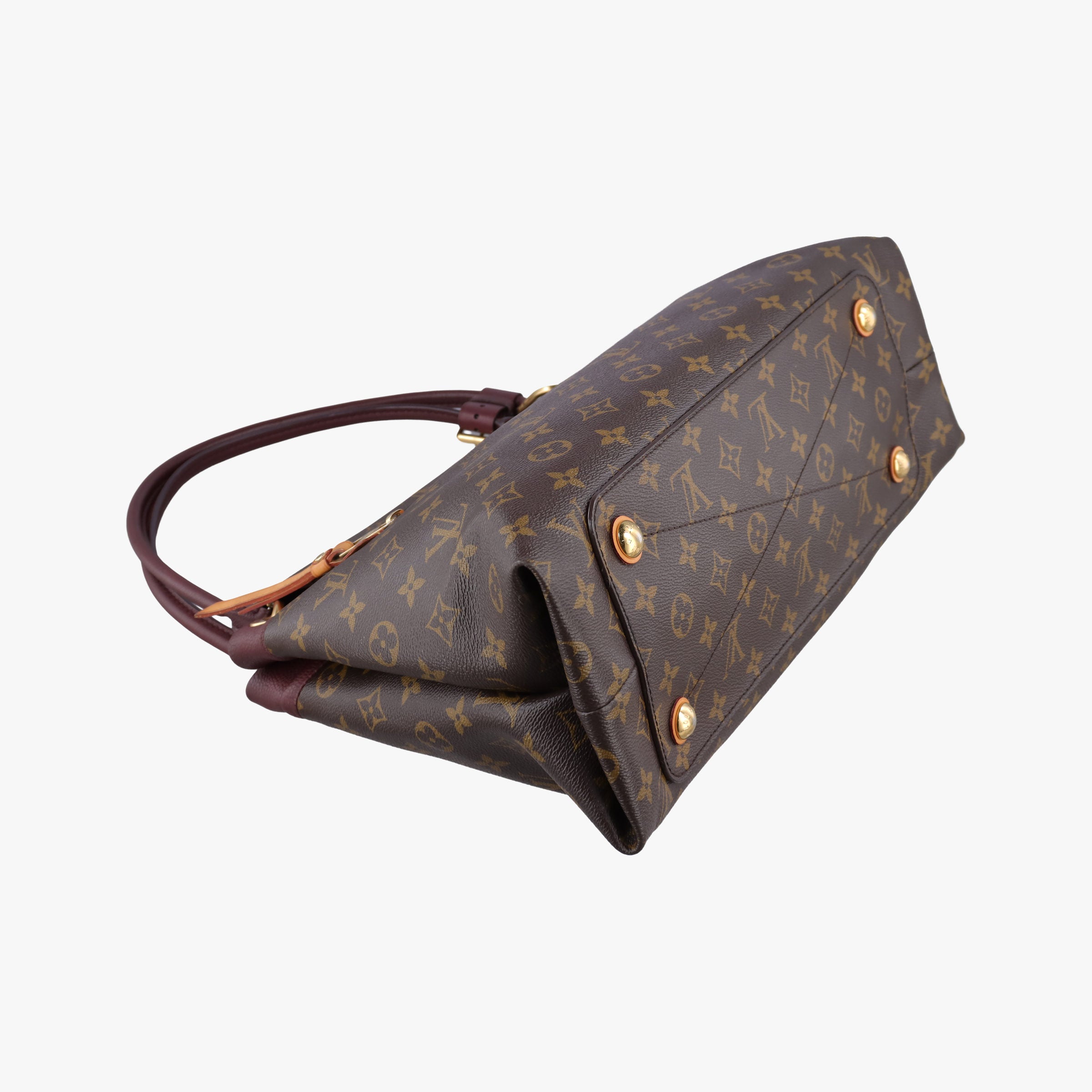 Secondhand Louis Vuitton OLYMPE Brown×QUETSCHE Monogram Canvas×calf leather M40926 shoulderbag | stylenewstar