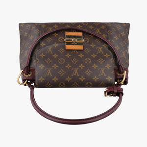 Secondhand Louis Vuitton OLYMPE Brown×QUETSCHE Monogram Canvas×calf leather M40926 shoulderbag | stylenewstar