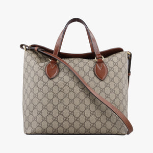 Pre-owned Gucci GG Blooms Brown PVC coated canvas 429147 shoulderbag | stylenewstar