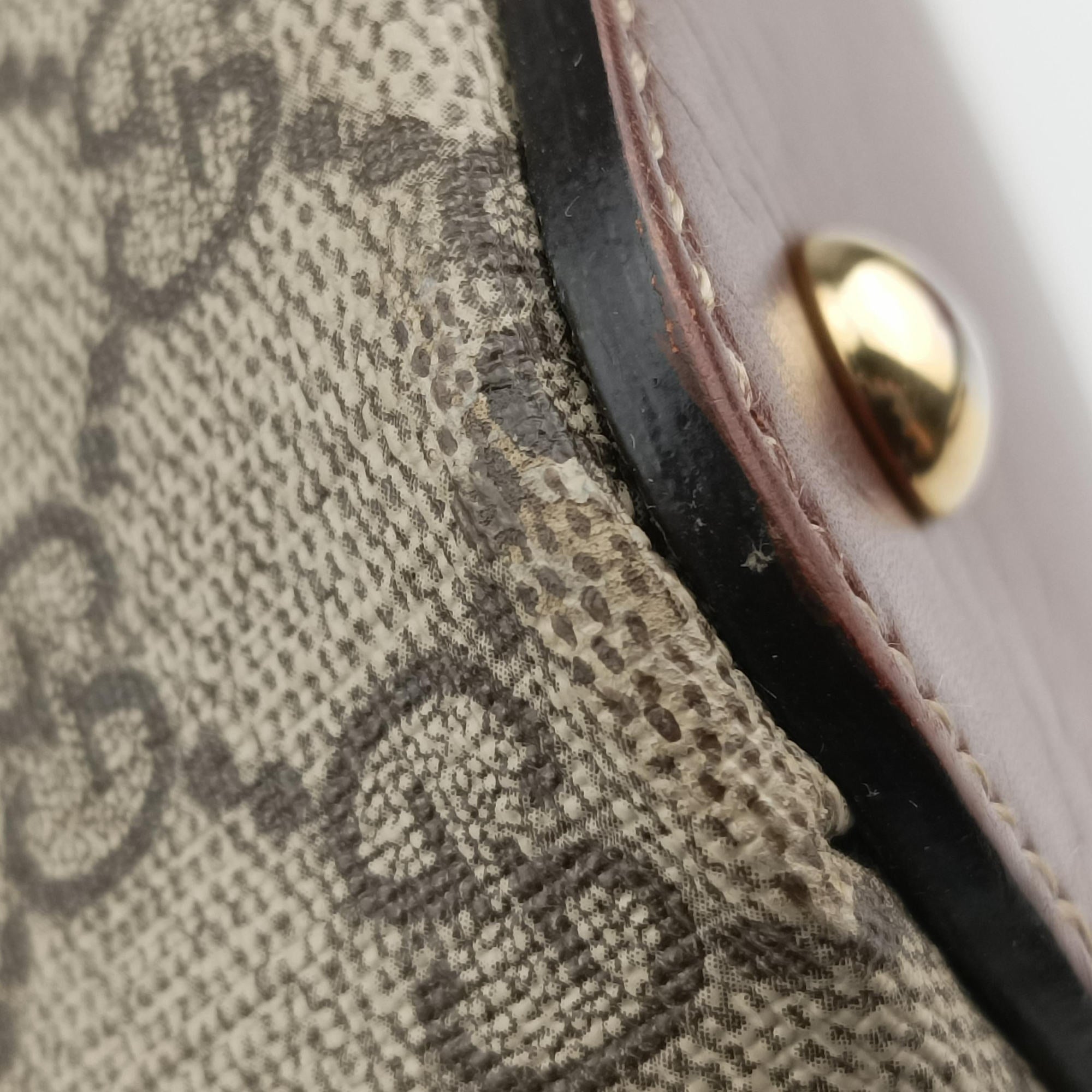 Pre-owned Gucci GG Blooms Brown PVC coated canvas 429147 shoulderbag | stylenewstar