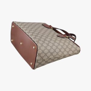 Pre-owned Gucci GG Blooms Brown PVC coated canvas 429147 shoulderbag | stylenewstar
