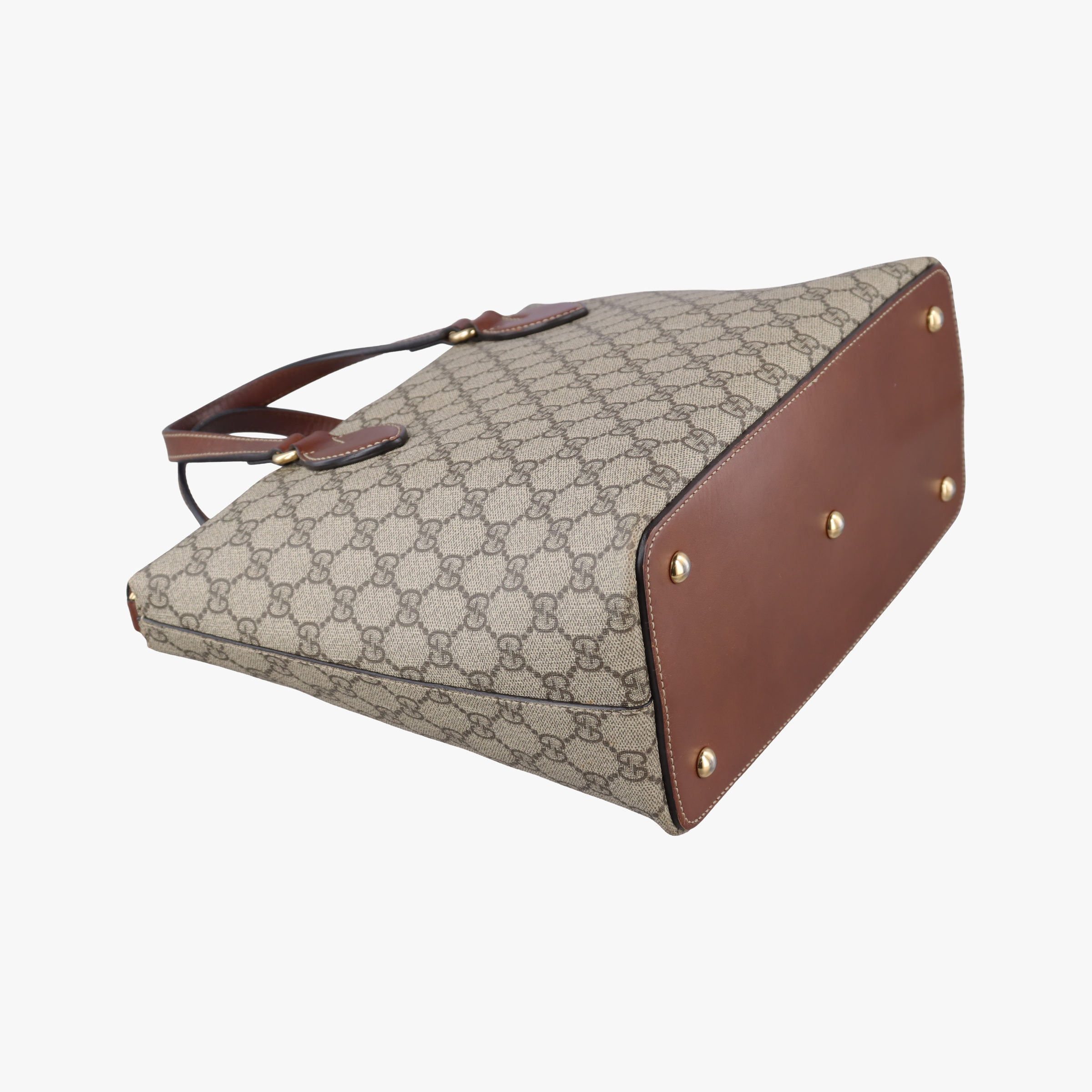 Pre-owned Gucci GG Blooms Brown PVC coated canvas 429147 shoulderbag | stylenewstar