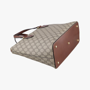 Pre-owned Gucci GG Blooms Brown PVC coated canvas 429147 shoulderbag | stylenewstar