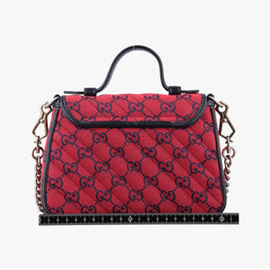Secondhand Gucci GG Marmont Red×Black canvas 583571 shoulderbag | stylenewstar