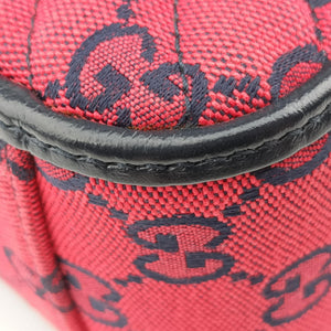 Secondhand Gucci GG Marmont Red×Black canvas 583571 shoulderbag | stylenewstar