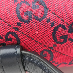 Secondhand Gucci GG Marmont Red×Black canvas 583571 shoulderbag | stylenewstar