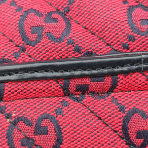 Secondhand Gucci GG Marmont Red×Black canvas 583571 shoulderbag | stylenewstar