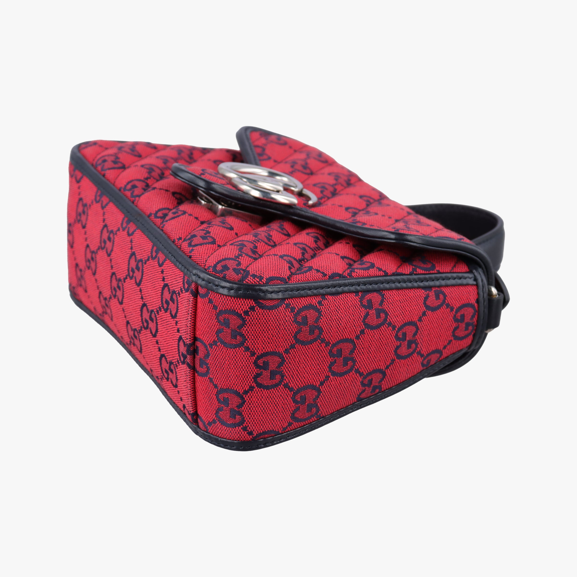 Secondhand Gucci GG Marmont Red×Black canvas 583571 shoulderbag | stylenewstar