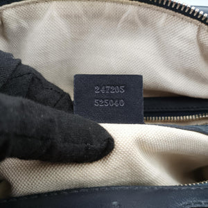 Pre-owned Gucci Sherry Line Navy×red×beige canvas×leather 247205 shoulderbag | stylenewstar