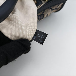 Pre-owned Gucci Sherry Line Navy×red×beige canvas×leather 247205 shoulderbag | stylenewstar