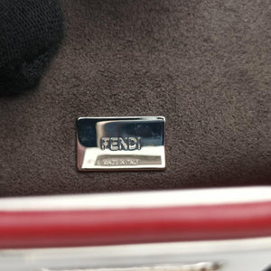 Pre-owned Fendi Micro Peekaboo Red×multi lambskin 8M0355 shoulderbag | stylenewstar