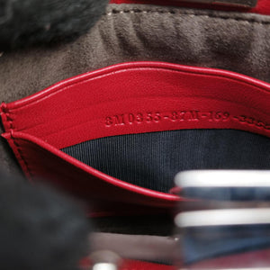 Pre-owned Fendi Micro Peekaboo Red×multi lambskin 8M0355 shoulderbag | stylenewstar