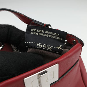 Pre-owned Fendi Micro Peekaboo Red×multi lambskin 8M0355 shoulderbag | stylenewstar